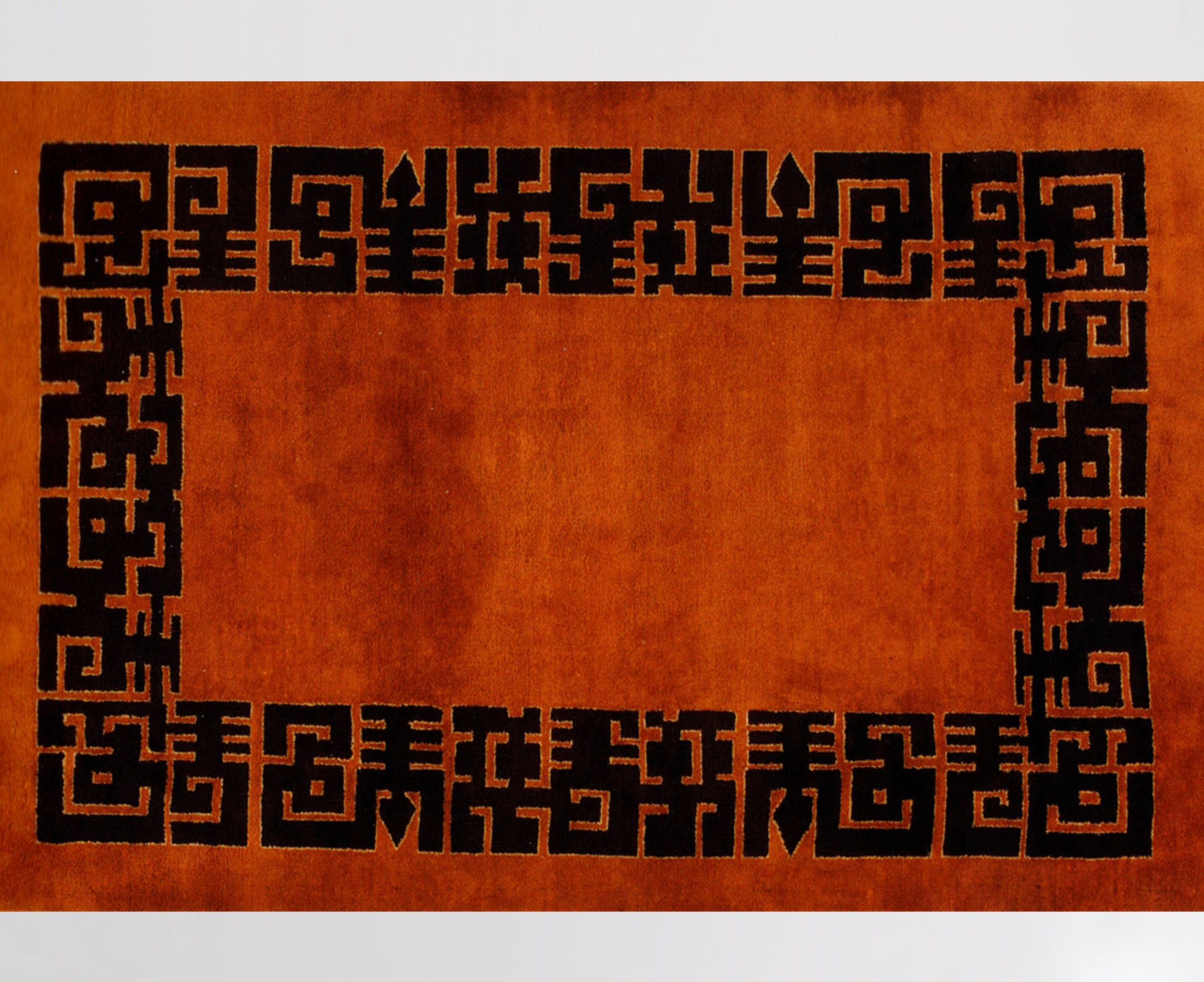 azteque itinerance tapis orange maison leleu