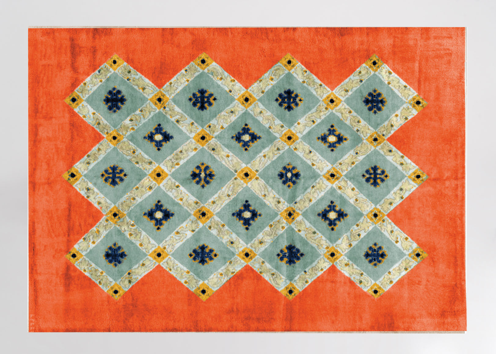 dryade rug orange flashback collection maison leleu jpg