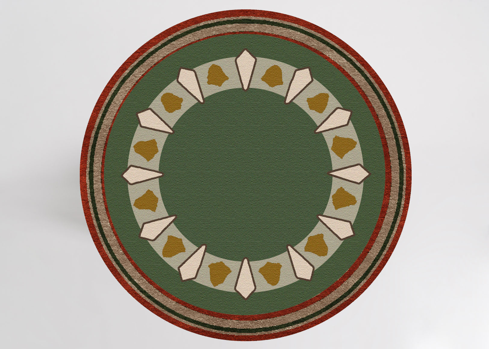 maison leleu nativity tapis rond vert jpg