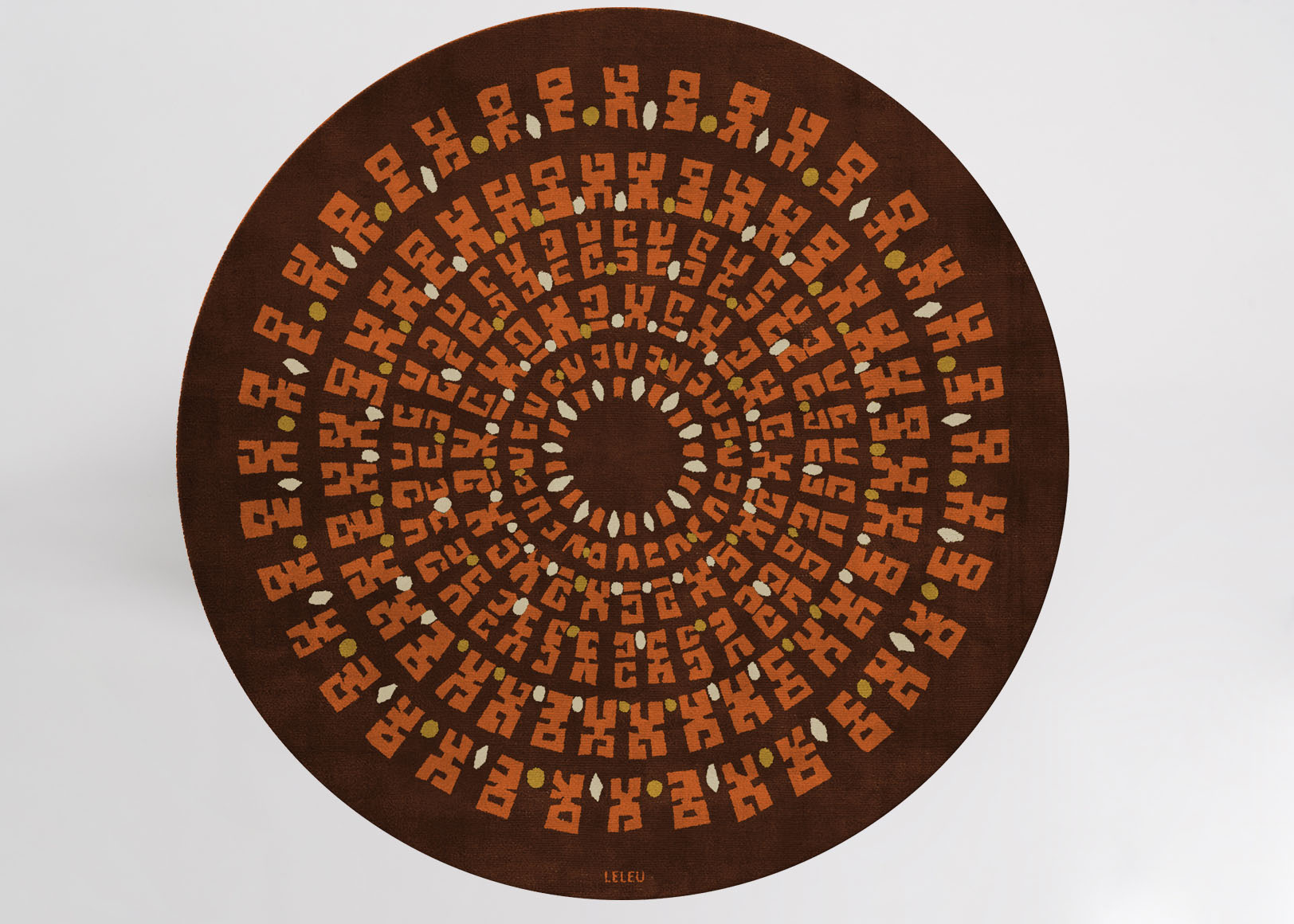 maison leleu rug torbellino rond chocolate jpg