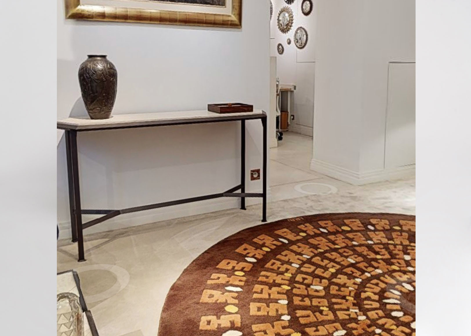 maison leleu tapis torbellino rond marron jpg