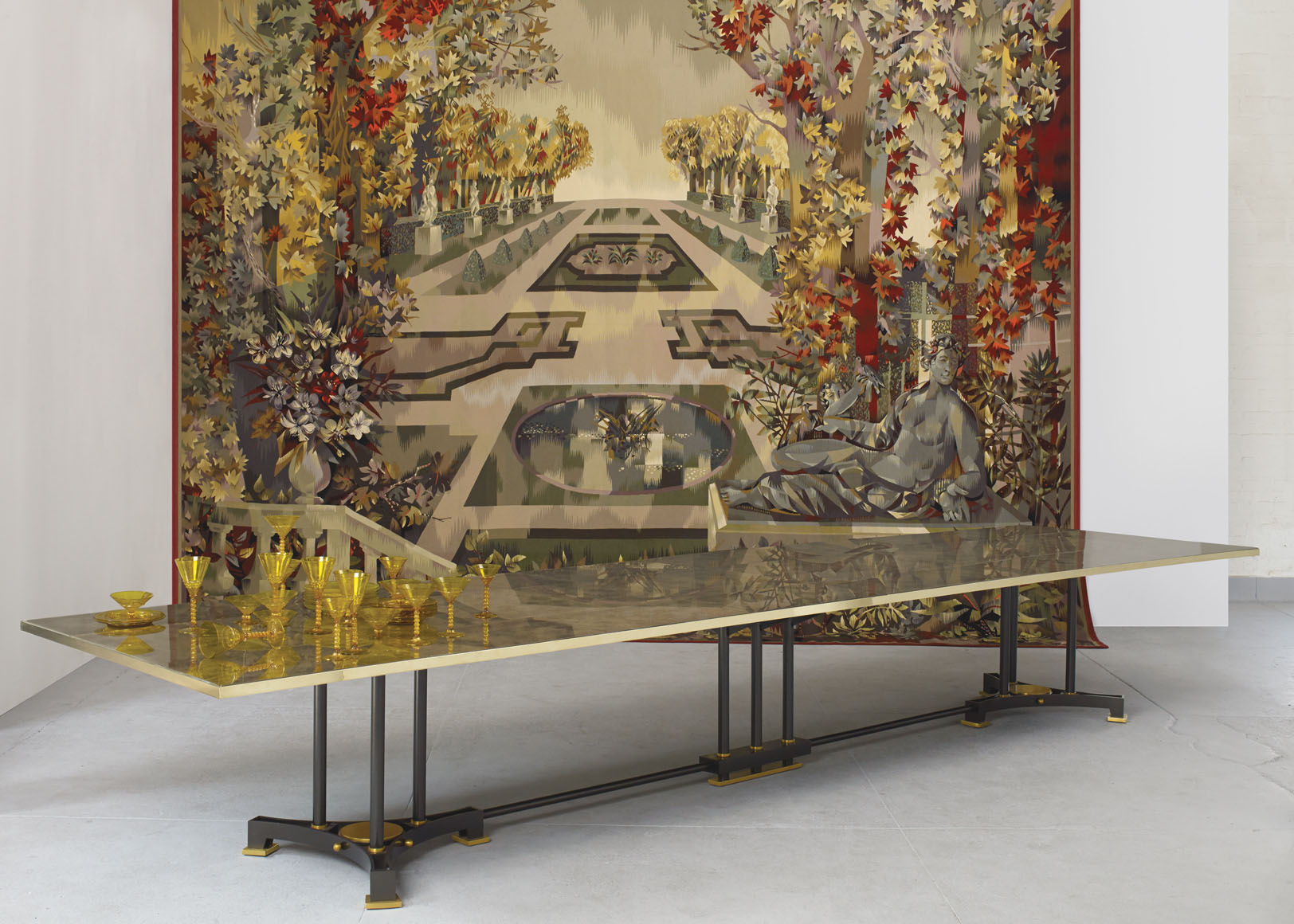 table de reception pierre mobilier maison leleu