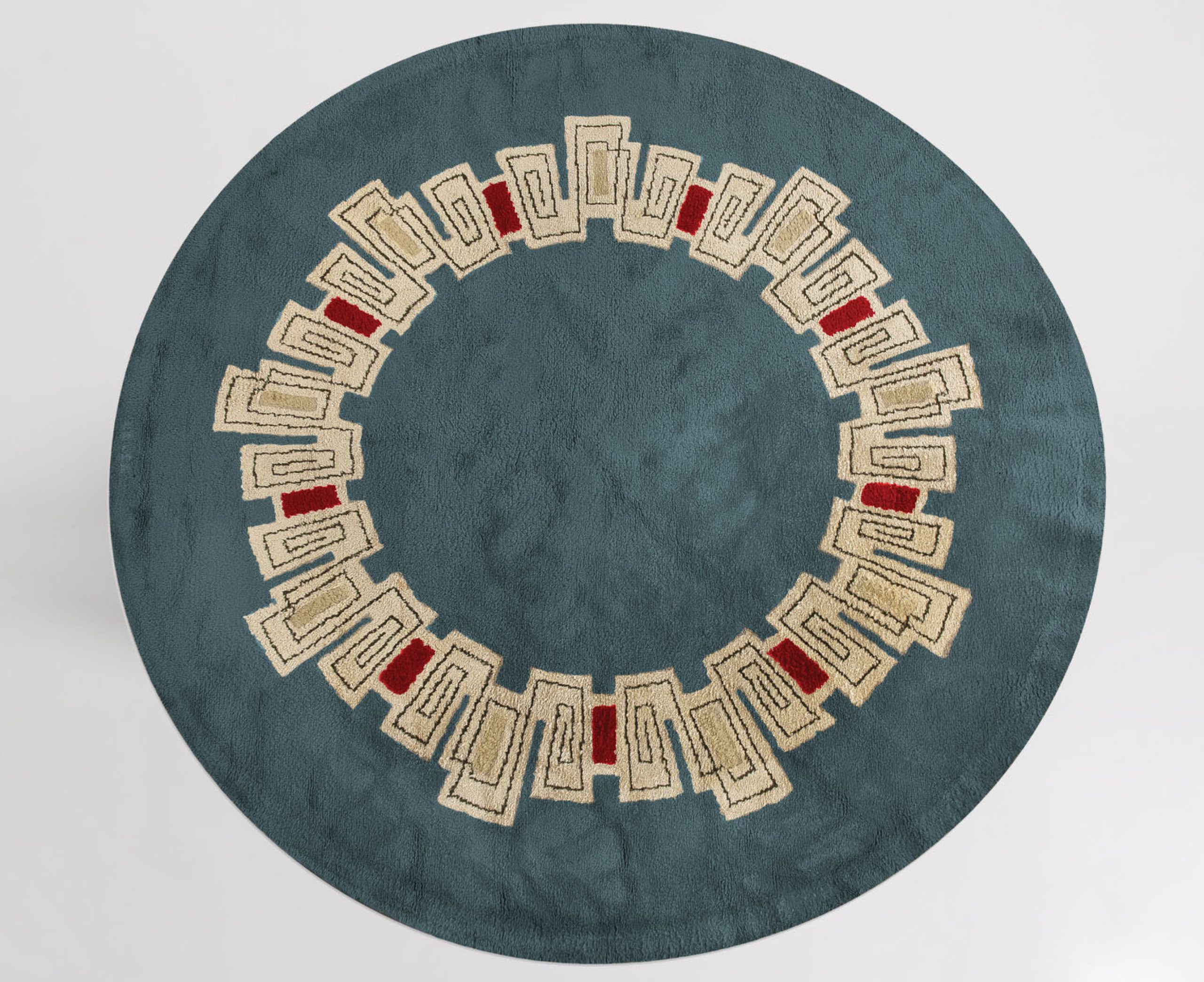 tapis spirale bleu flashback maison leleu